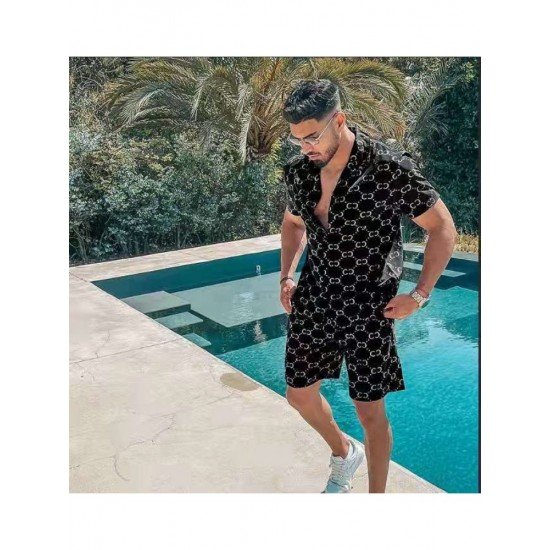  Printing Summer Beach Style Men's Suit