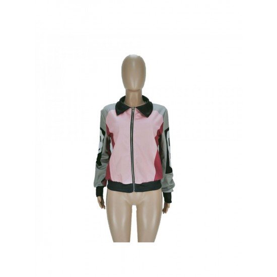 Latest Color Blocking Patchwork Women Jacket Coats