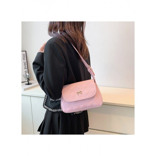  Fashion Rhombus Lattice Pure Color Women's Bags