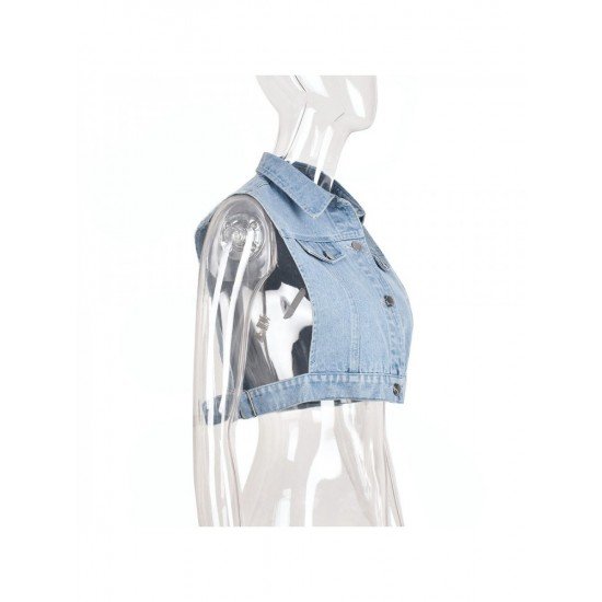  Sexy Fashion Hollowed-out Denim Jacket For Women