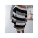 Loose Striped Sweater Long Sleeve Dress