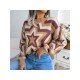 Contrast Color Star Pullover Sweaters For Women