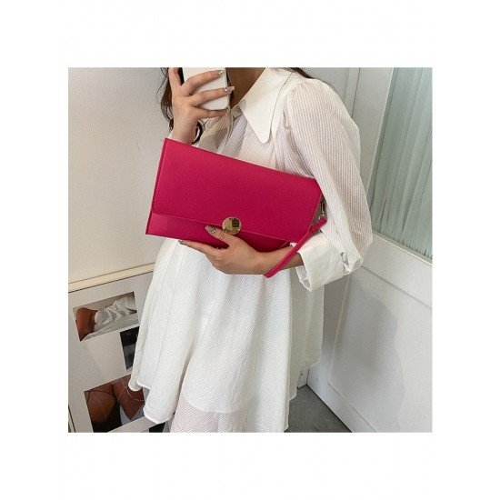 Black Pure Color Simple Clutch Bags