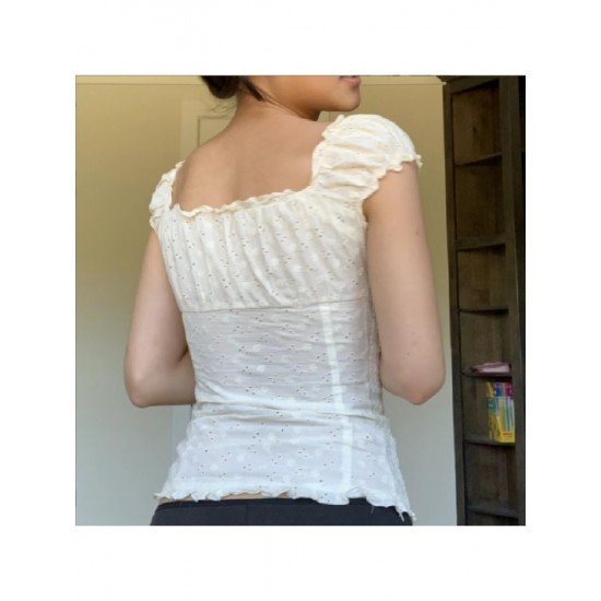 Ladies Backless White Ladies Tops