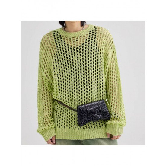  2022 Loose Hollowed Out Pure Color Women's Knitwear