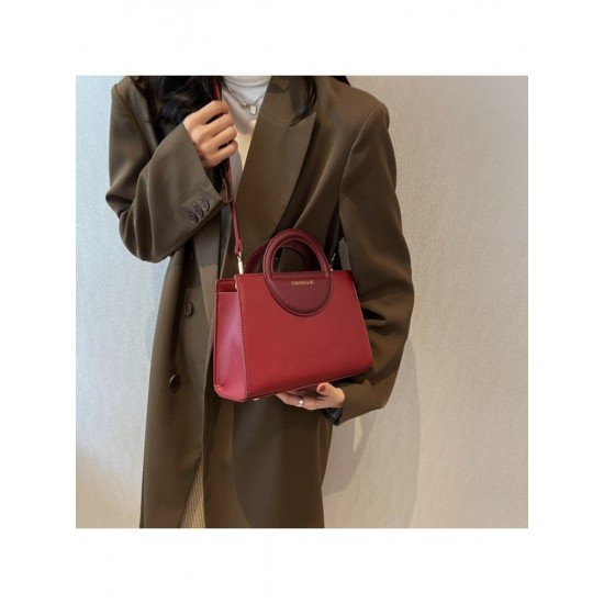  2022 Fashion PU Contrast Color Women's Satchels