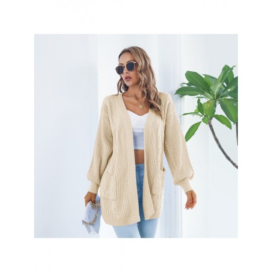  2022 Casual Lantern Sleeve Cardigan Sweater