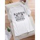 Easy Matching Simple Letter Printed T Shirts For Women