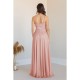  2022 Pure Color Backless Ladies Evening Dress