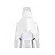 Designer White Sleeveless Hooded Collar Jacket Vest