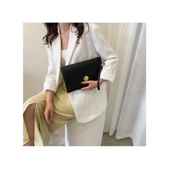 Black Pure Color Simple Clutch Bags