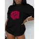 Crew Neck Latest Leisure T Shirts For Women