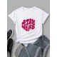 Crew Neck Latest Leisure T Shirts For Women