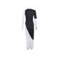  2022 Casual Contrast Color One Shoulder Long Dress