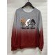 Halloween Skull Pumpkin Graphic Gradient Color Sweatshirts