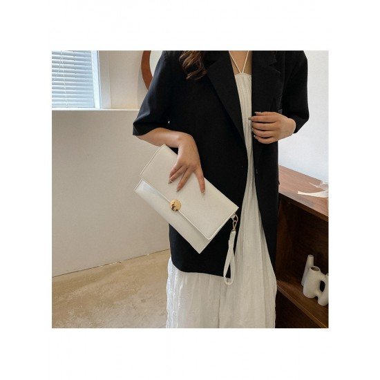 Black Pure Color Simple Clutch Bags