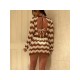  2022 Backless Contrast Color Lace Up Sweater Dress