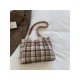 Black Canvas Plaid Ladies Tote Bags