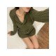  Shawl Collar Solid Women Sweater Dresses