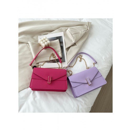 Pure Color Chain Ladies Shoulder Bags