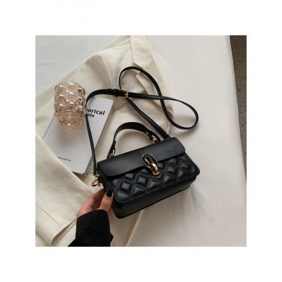 Chic Stylish Rhombus Lattice Black Shoulder Bags