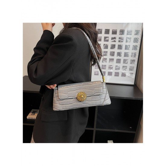  Fashion Crocodile Print PU Women's Bag