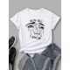 Street Graphic White T Shirts For Women