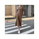 Casual Hooded Collar Solid Long Sleeve Midi Dresses