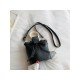  PU Bow Pure Color Bucket Bag For Women