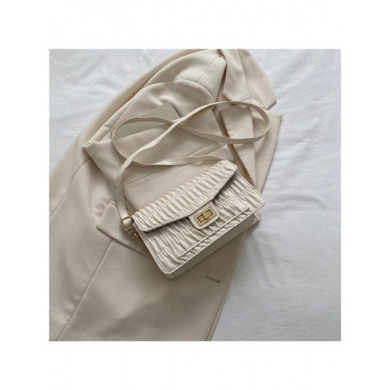 Twist Lock White One Shoulder Bags