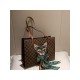 Cute Grid Cat Pattern Bow Tote Bags