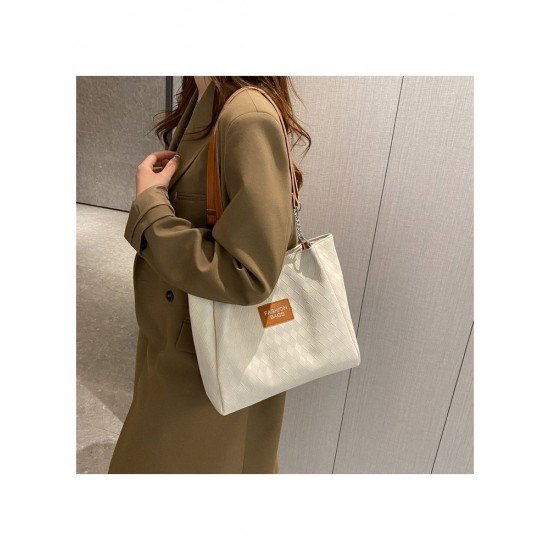 Contrast Color Casual Versatile Tote Bags