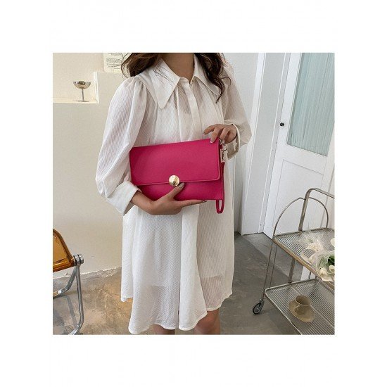 Black Pure Color Simple Clutch Bags