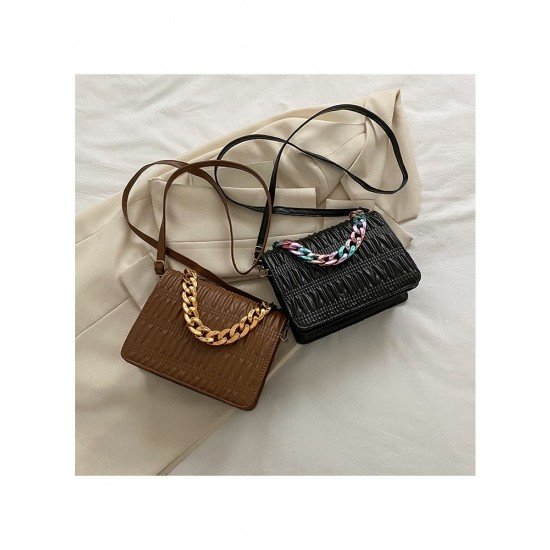 Casual Big Chain White Shoulder Bags