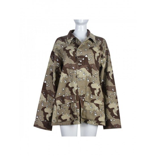 Casual Camouflage Long Sleeve Jacket Coats