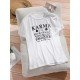 Easy Matching Simple Letter Printed T Shirts For Women