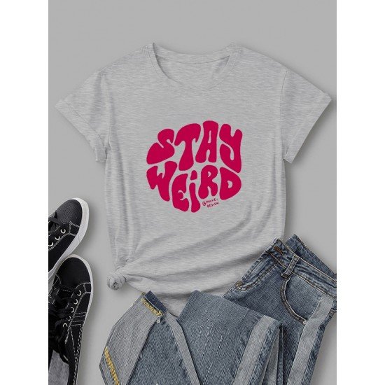 Crew Neck Latest Leisure T Shirts For Women