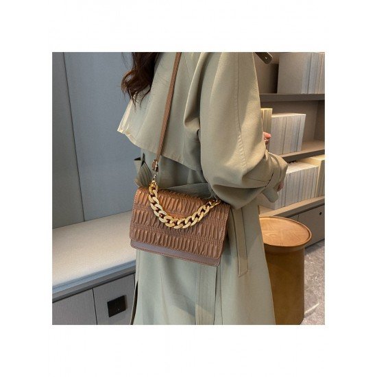 Fashionable Brown Chain Cross Body Shoulder Bags