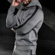  Men's Leisure Sports Hooded Zipper Two-Piece Set