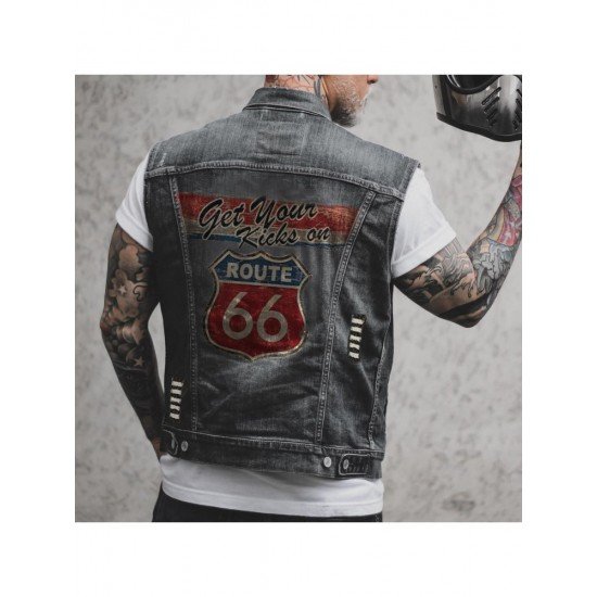 Street Ripped Pattern Sleeveless Denim Jackets