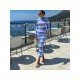 Contrast Color Long Sleeve Maxi Dresses For Women