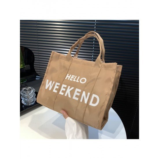 Shopping Letter Printed Tote Bags For Women