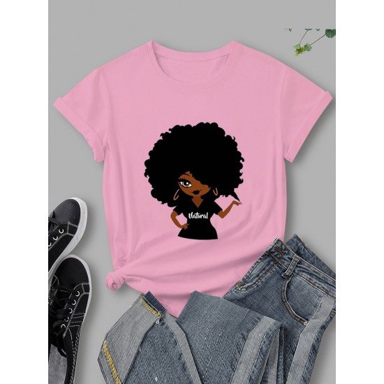 Women Graphic Crew Neck White T Shirts