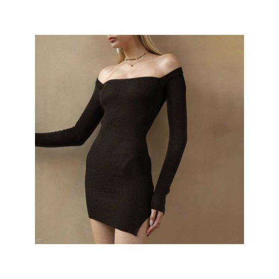  2022 Sexy Backless Off Shoulder Women's Short Dress