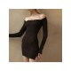  2022 Sexy Backless Off Shoulder Women's Short Dress