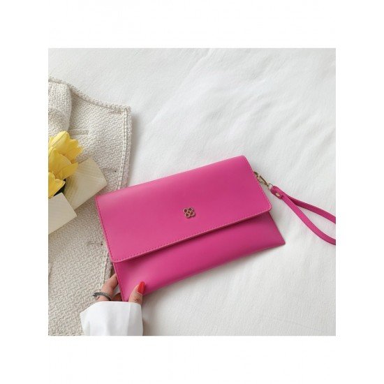 Pure Color Hasp Ladies Clutch Bags