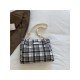 Black Canvas Plaid Ladies Tote Bags