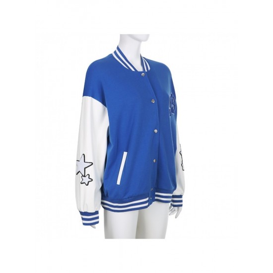  Autumn Street Cloud Embroidery Baseball Jacket