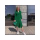  Casual Pure Color Turndown Neck Women's Dress