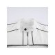 Punk Style Stand Collar White Leather Cropped Jackets